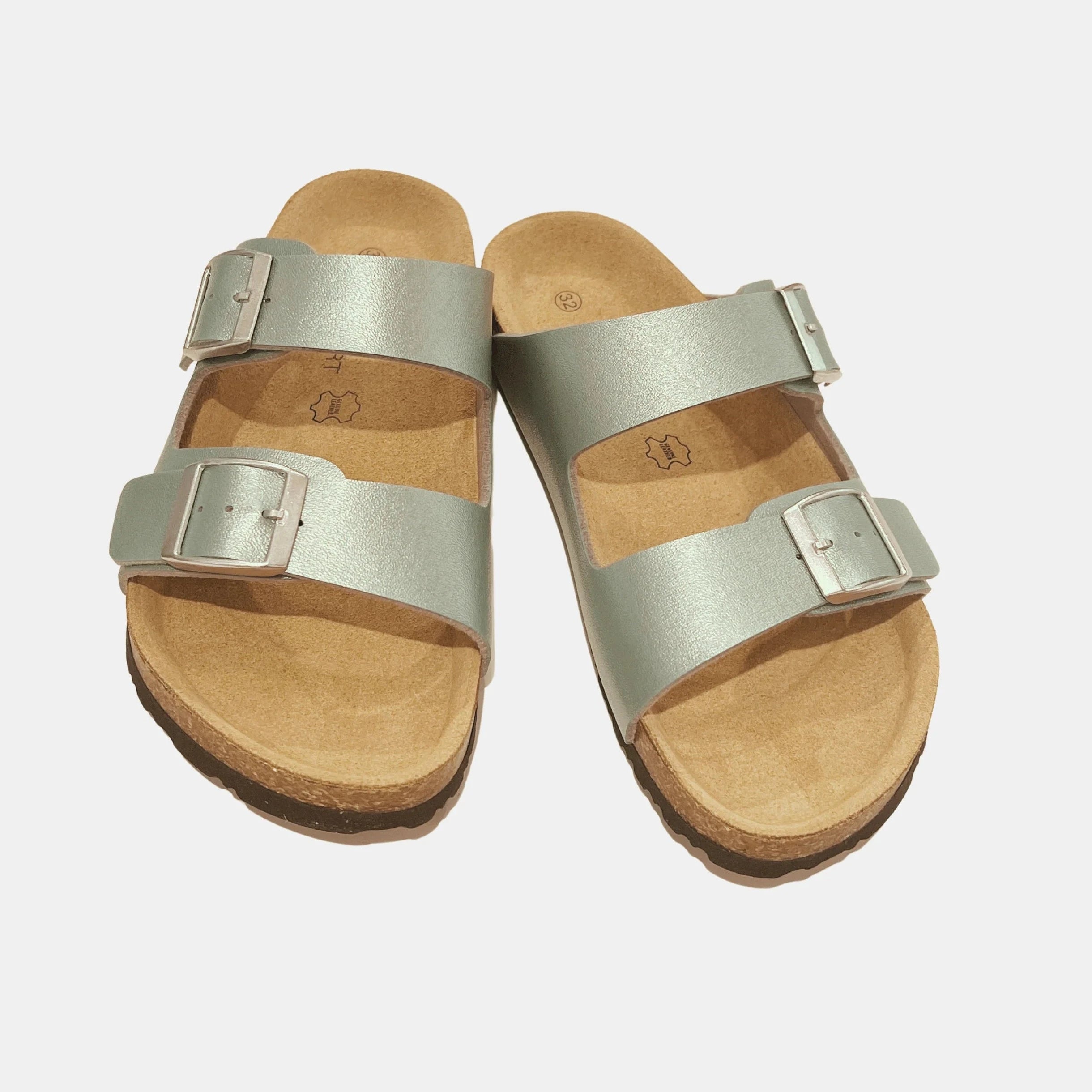 Kid Comfort Metallic Mint Blair Sandal