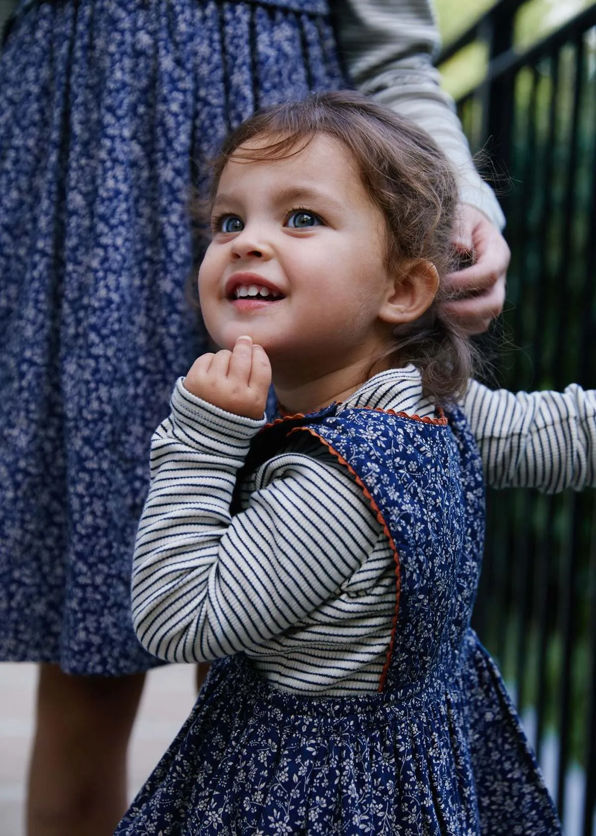 Kids Caramel COLIMA BABY DRESS - NAVY FLORAL