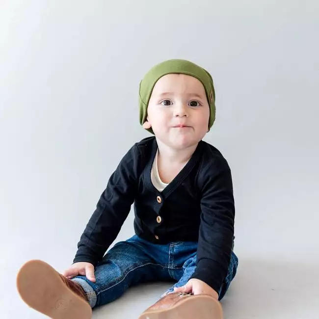 Kyte Baby Toddler Jersey Cardigan in Midnight