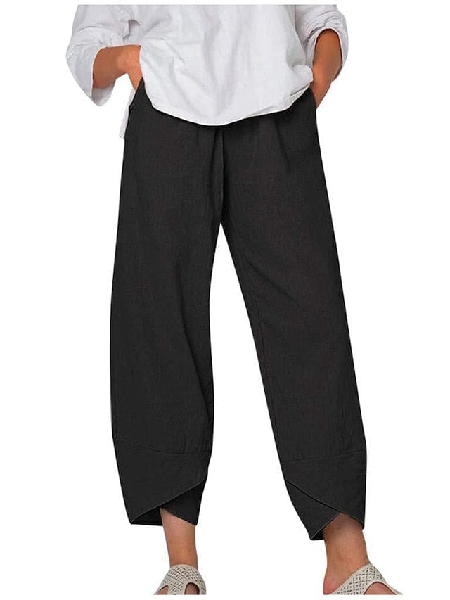 Ladies' Linen Chinos Trousers with Pockets