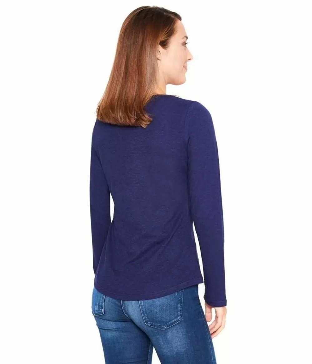 Long Sleeve Scoop Neck Hemp and Organic Cotton Top