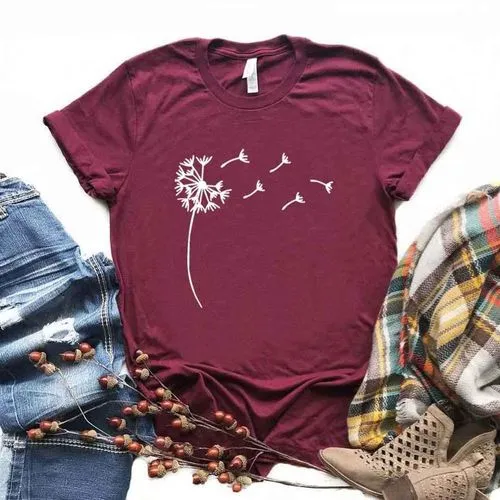 Men's T-shirt Short Sleeve T-Shirts Printing Casual Dandelion