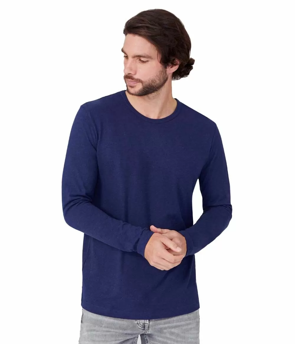 Mens Hemp and Organic Cotton Sustainable Long Sleeve T Shirt