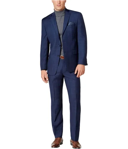 Michael Kors Mens Classic-Fit Windowpane Two Button Blazer Jacket