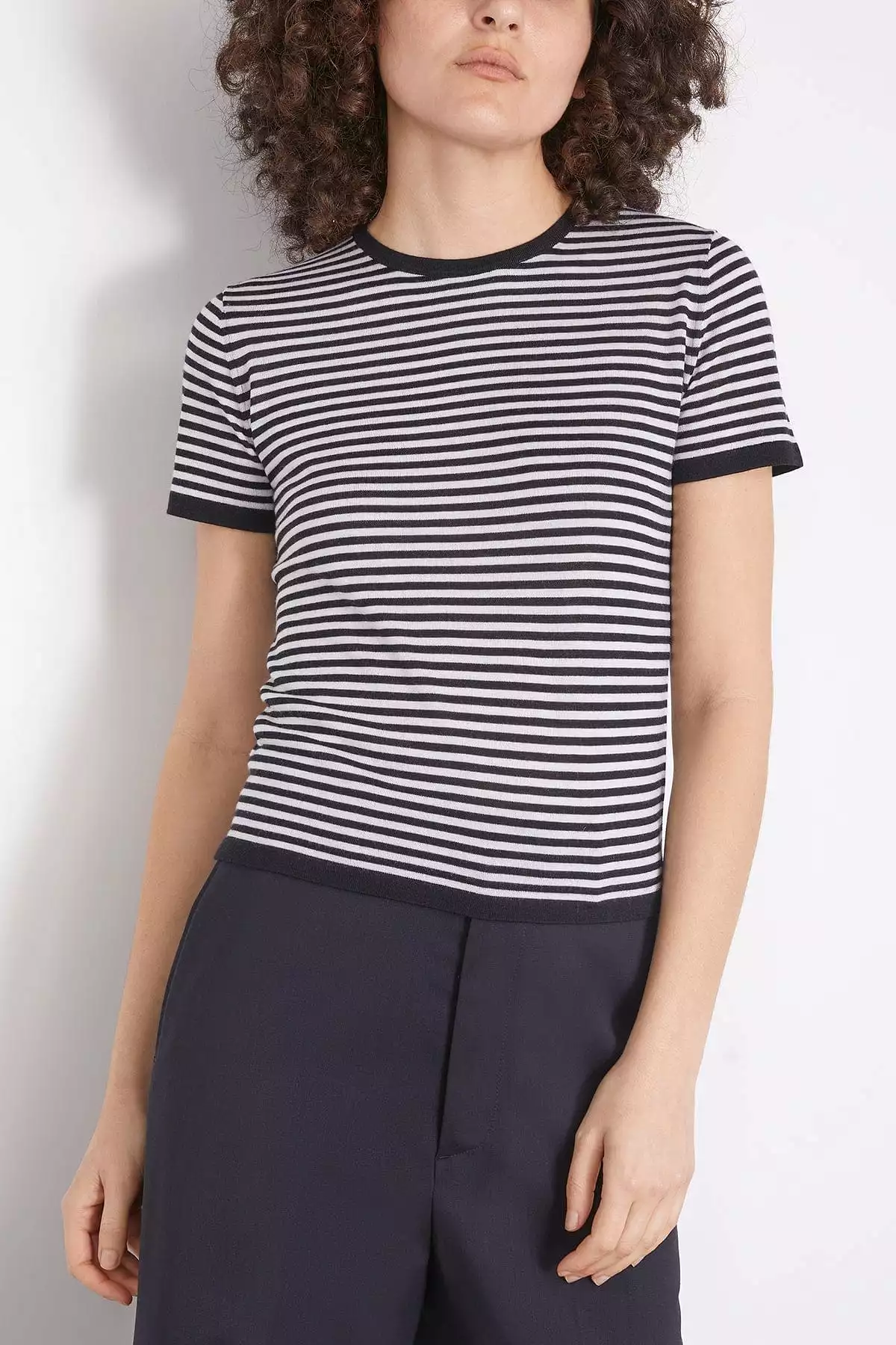 Nadette Sweater in Midnight/Ivory Stripe