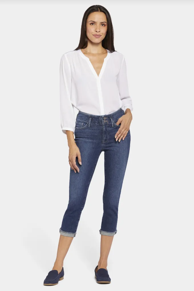 NYDJ Chloe capri jeans with Hollywood waistband