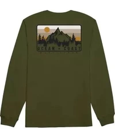 Ocean + Coast Men's Long Sleeve Mountains Graphic T-Shirt