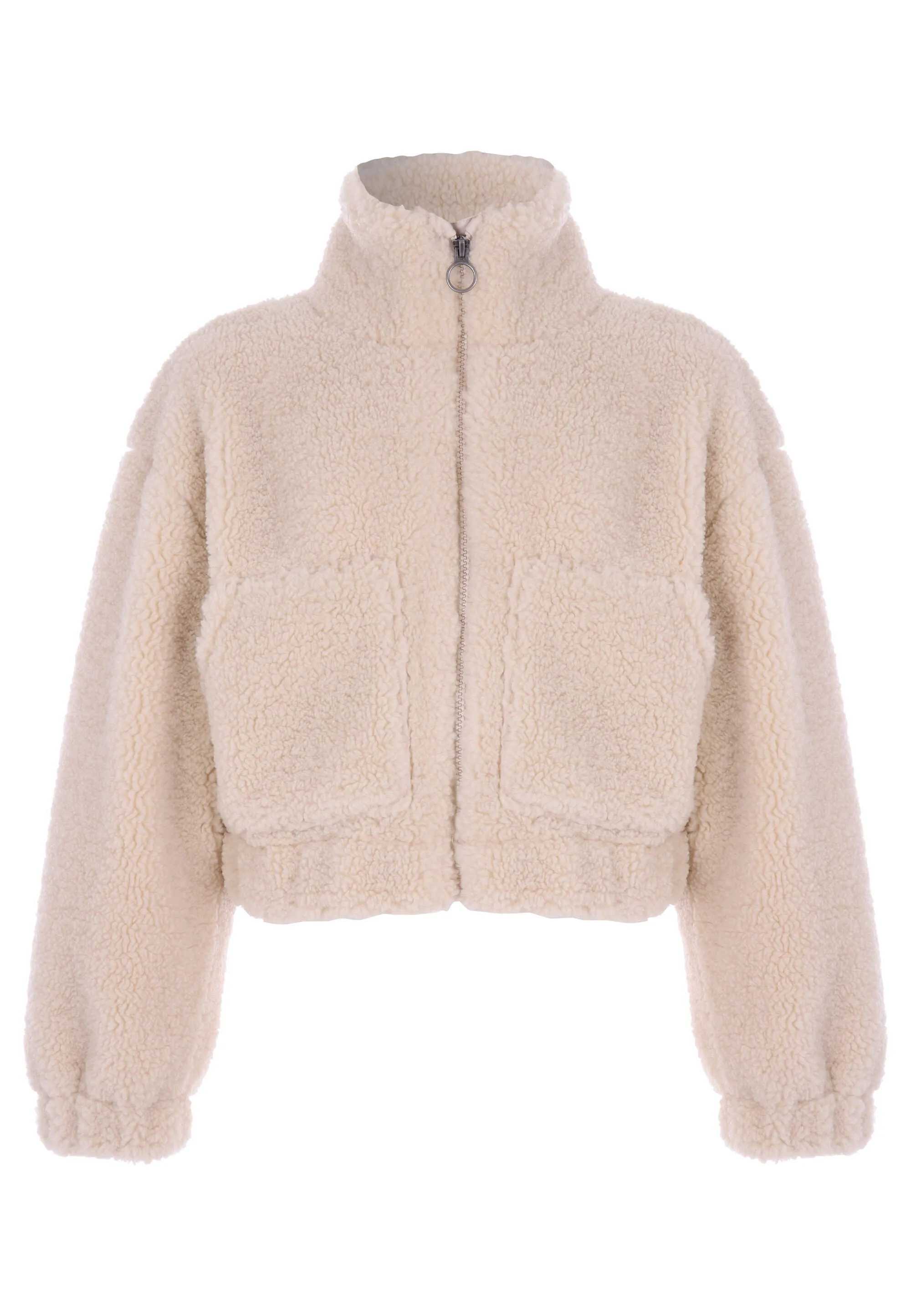 Older Girls Camel Borg Fleece Coat