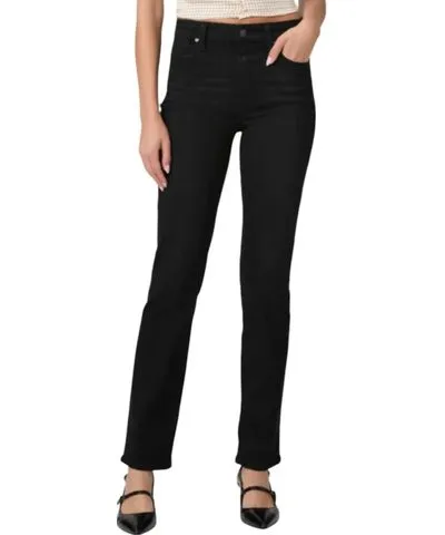 PAIGE Cindy Straight Ankle Jeans In Black Shadow