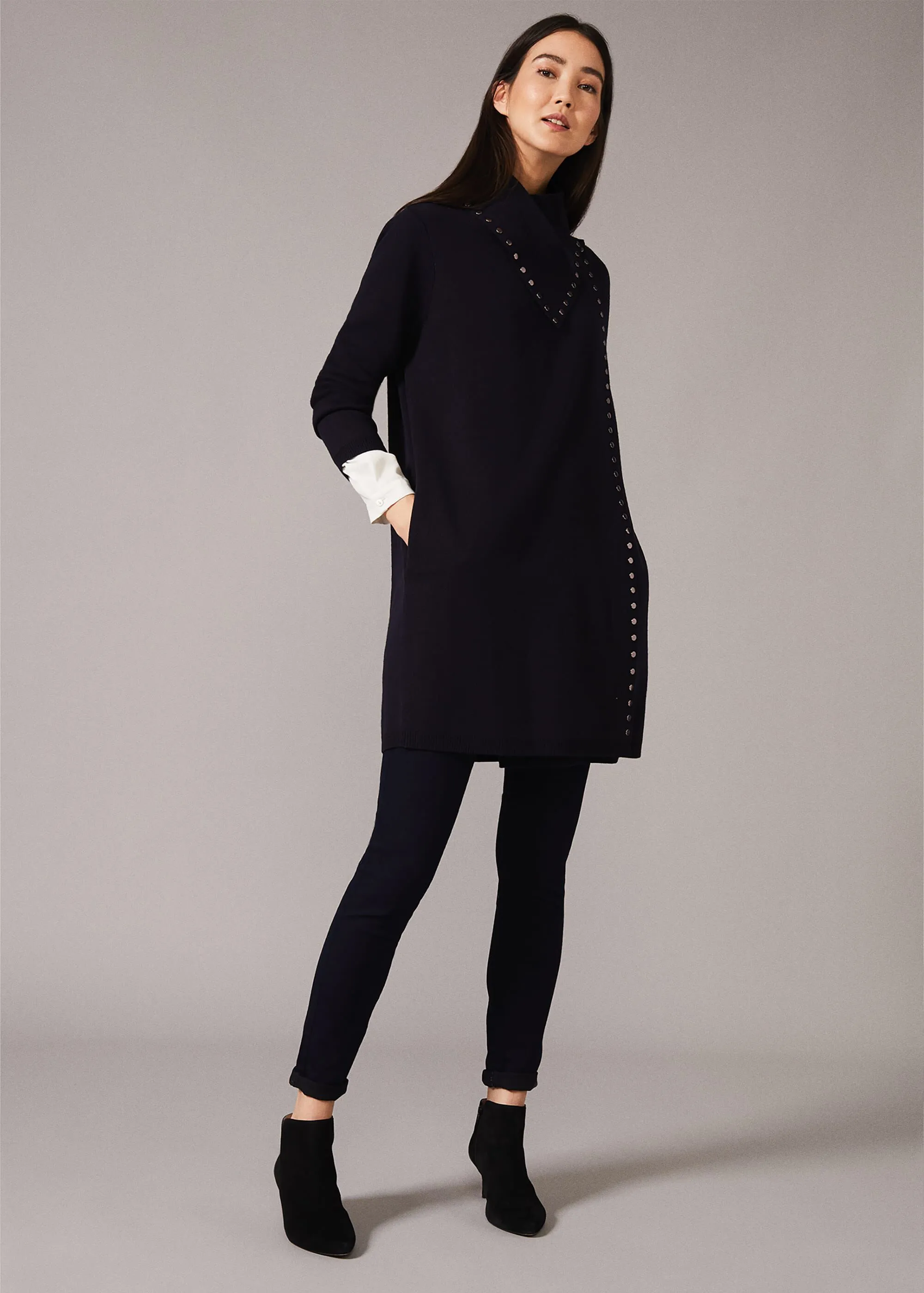 Paloma Stud Knit Coat