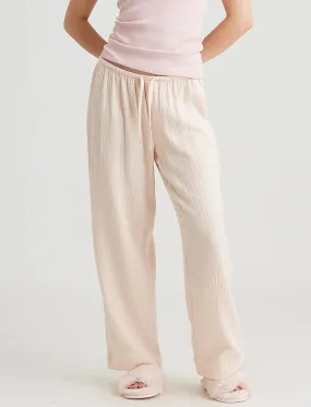 Papinelle - Ashley Textured Cotton Wide Leg Pant | Shell