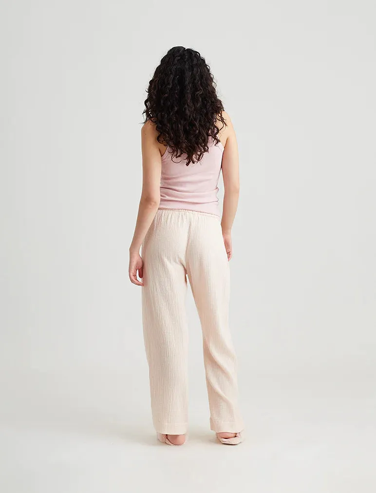 Papinelle - Ashley Textured Cotton Wide Leg Pant | Shell