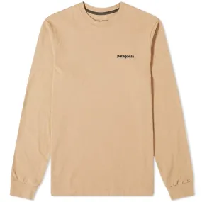 Patagonia Long Sleeve P-6 Logo Responsibili-TeeBarefoot Tan