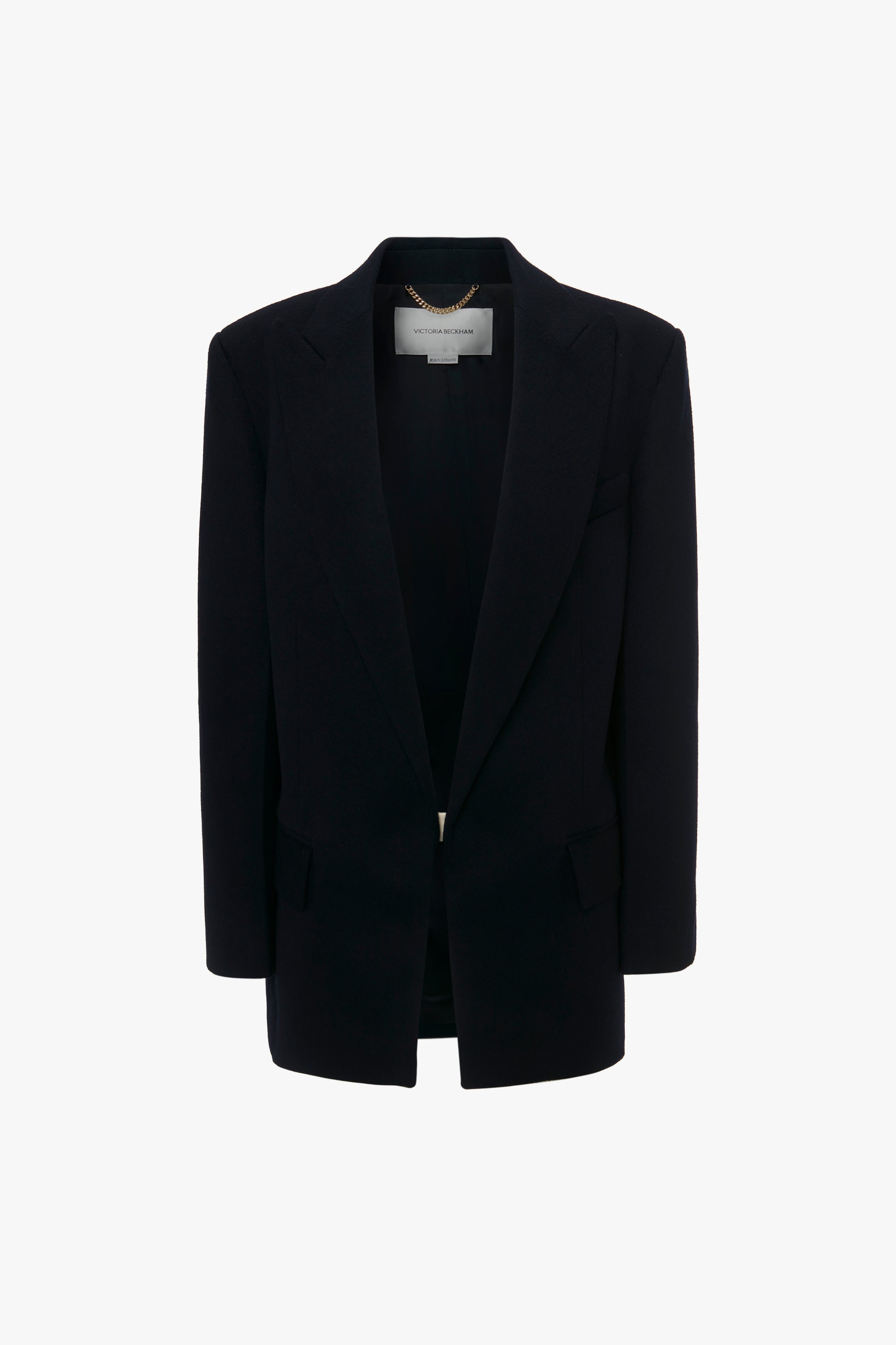 Peak Lapel Jacket In Midnight