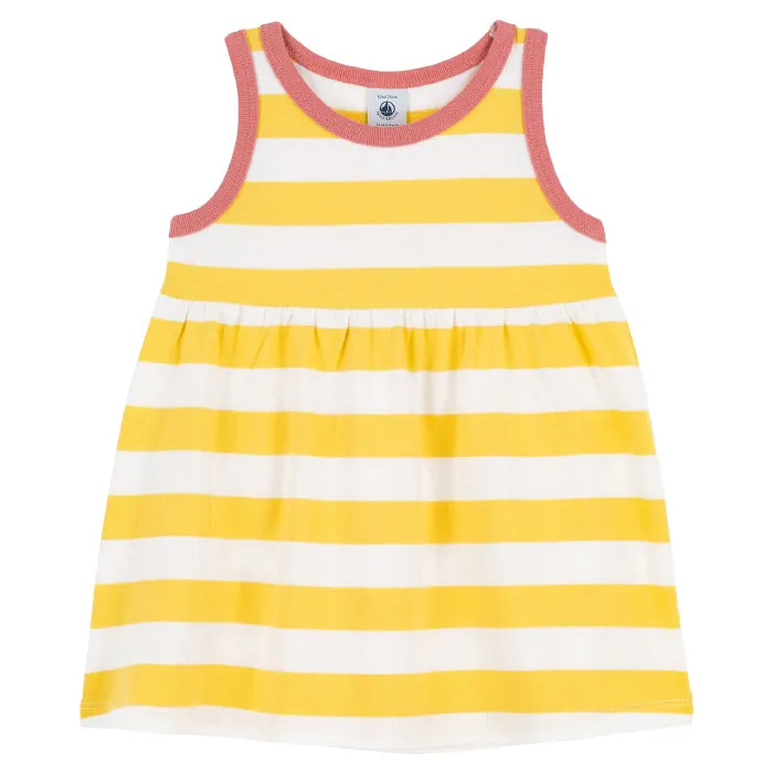 Petit Bateau Baby Tank Dress Yellow Stripes