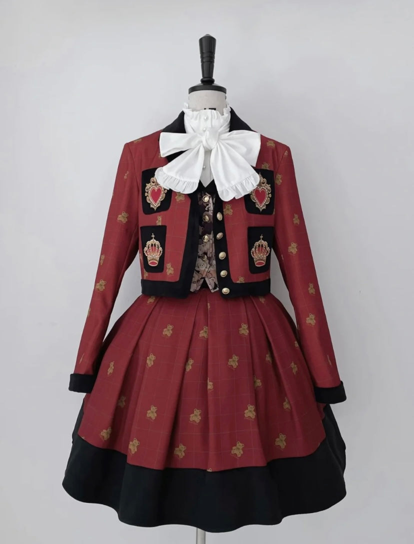 Premium Lolita collection - Teddy Family Embroidery SK dress / jacket / Vest