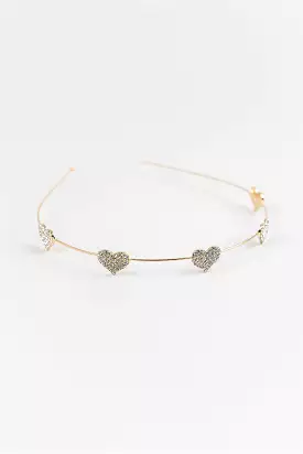 Rhinestone Heart Headband