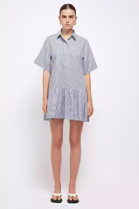 Simkhai Cris Shirt Dress in Midnight Stripe