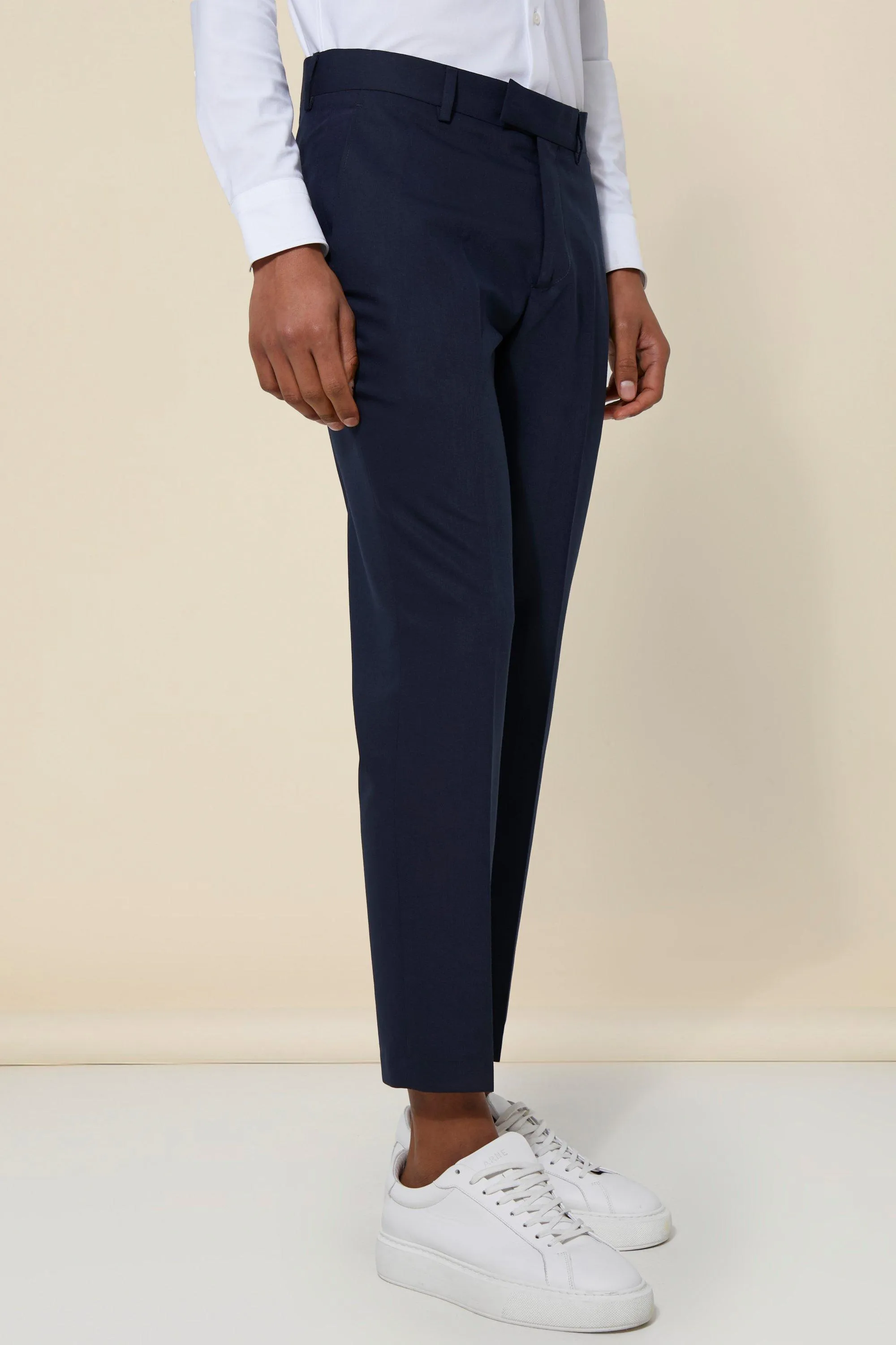 Skinny Crop Suit Trousers