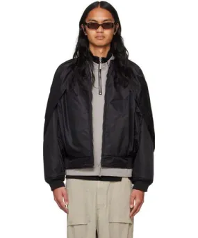 SPENCER BADU Black Bubble Bomber Jacket