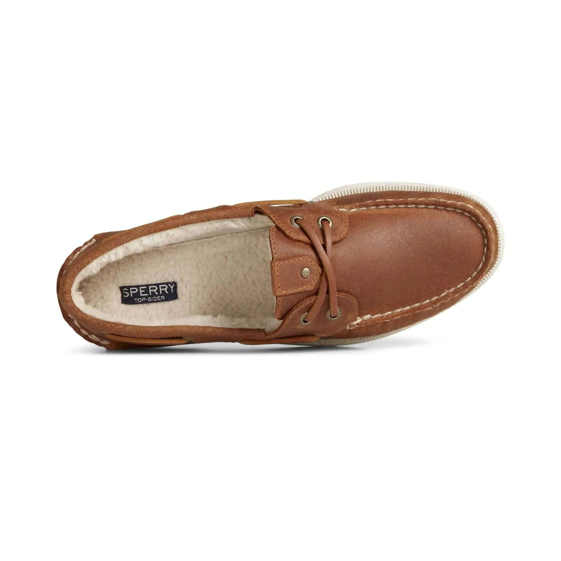 Sperry Men’s Authentic Original Shearling Wool Boat Shoes – Tan