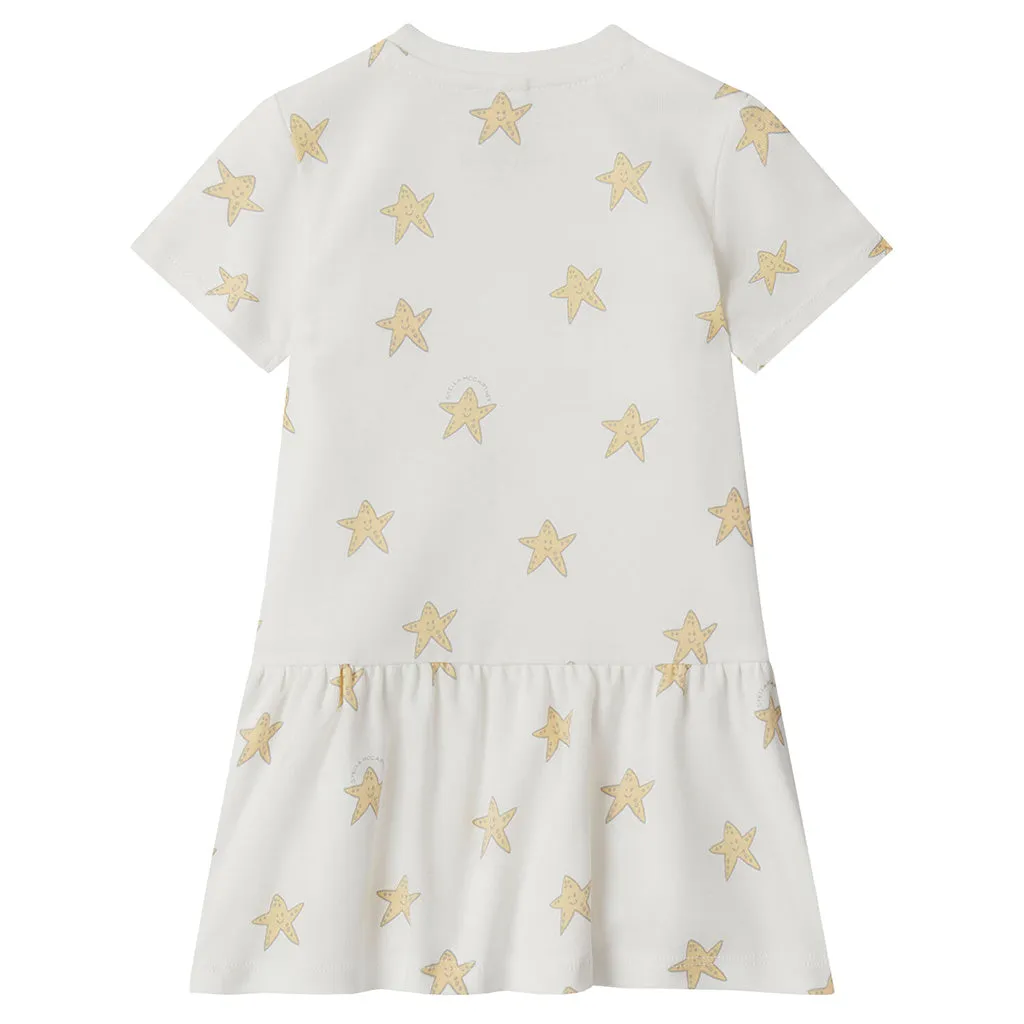 Stella McCartney Baby Dress With All Over Starfish Print White