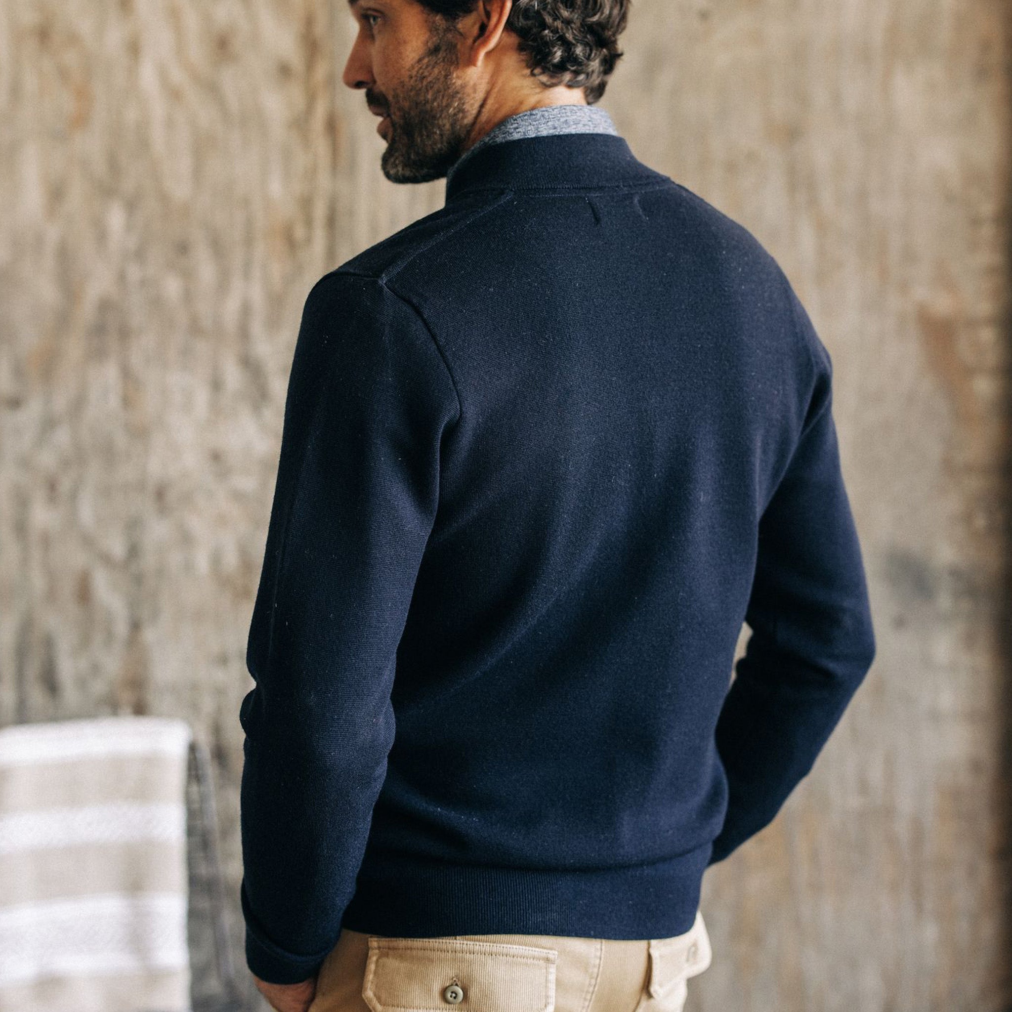 The Portola Bomber in Midnight Merino