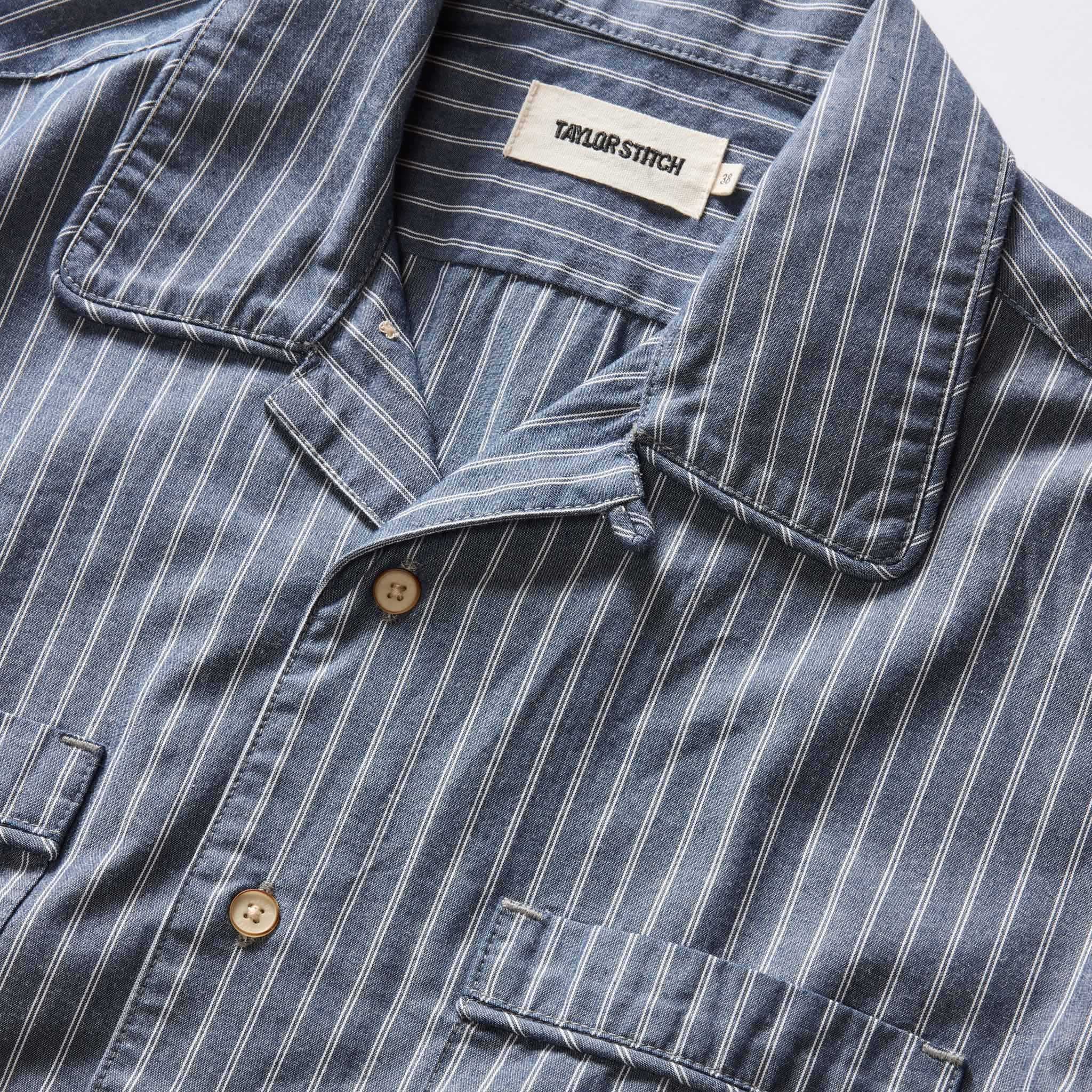 The Tulum Shirt in Midnight Stripe