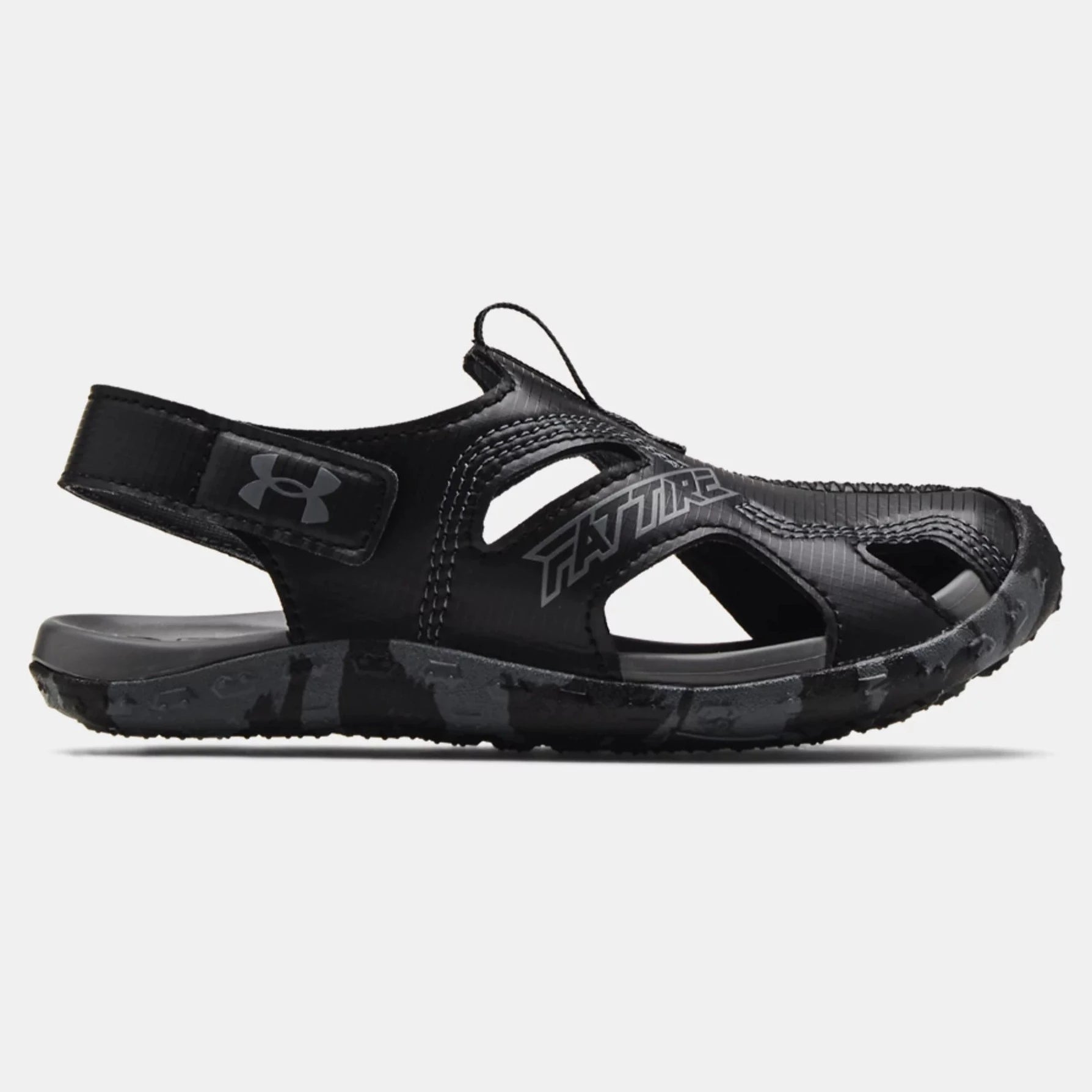 Under Armour Black/Pitch Grey Fat Tire Defender Children’s Sandal