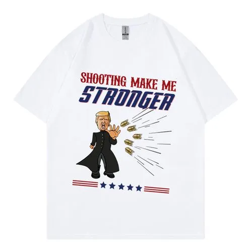 Unisex T-shirt Short Sleeve T-Shirts Streetwear Donald Trump Letter