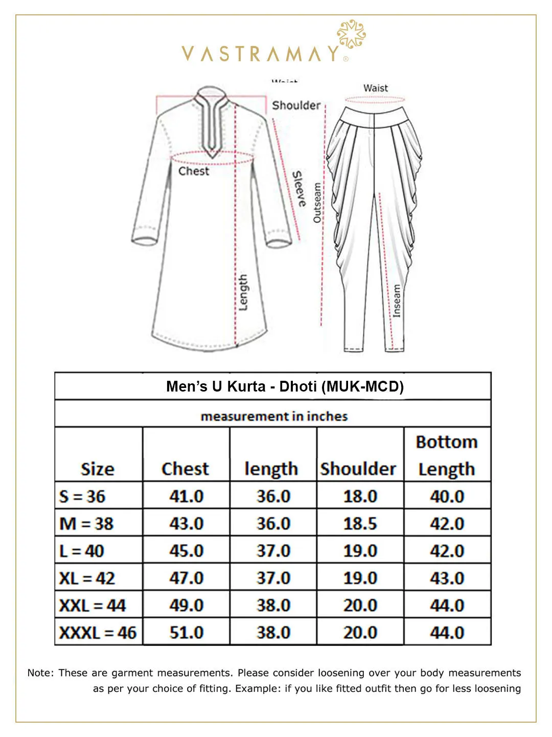 VASTRAMAY Men's Beige Pure Cotton Kurta with Dhoti Pant Set