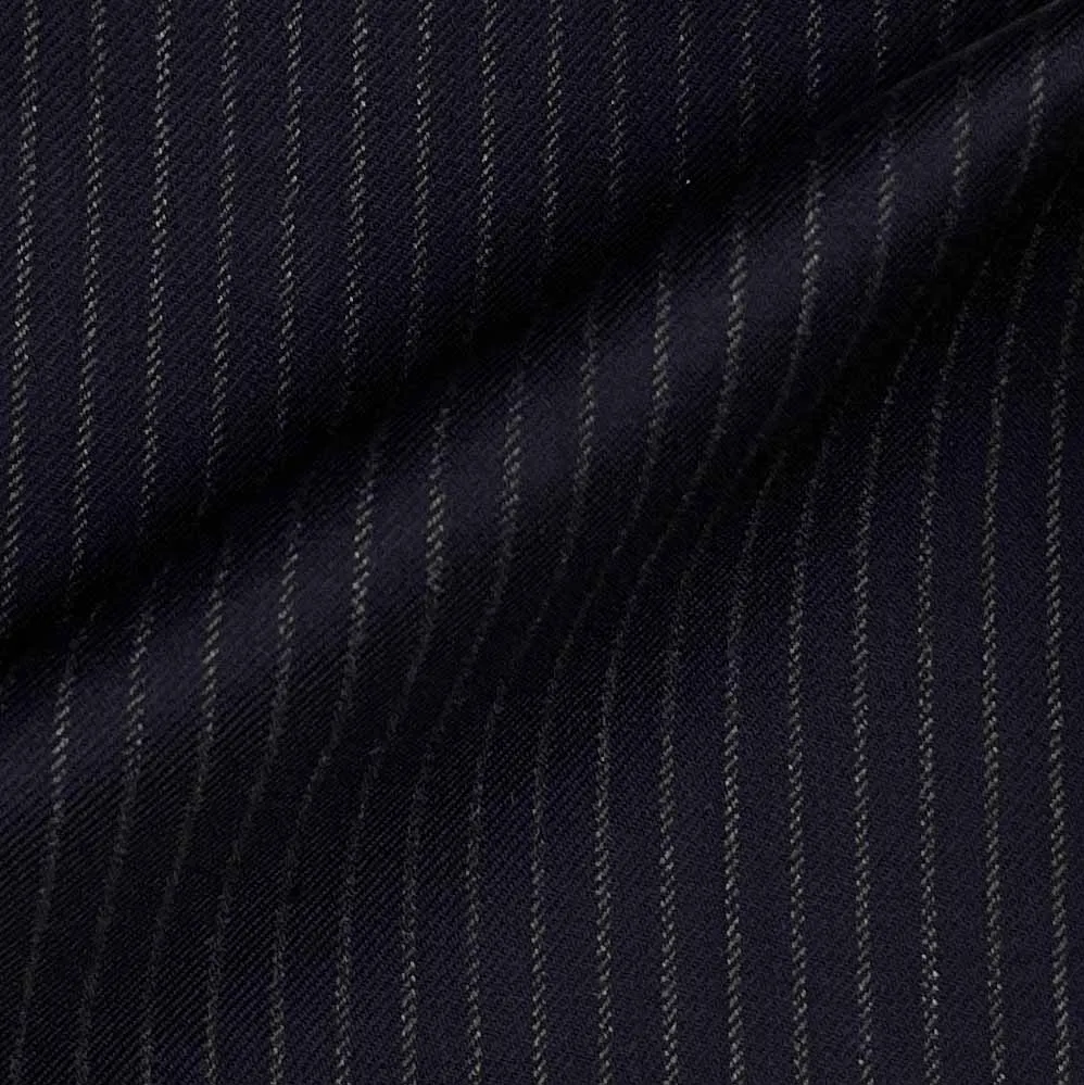 VITALE BARBERIS CANONICO (Revenge Super 150's) - Made In Italy - Midnight Blue Narrow Chalkstripes