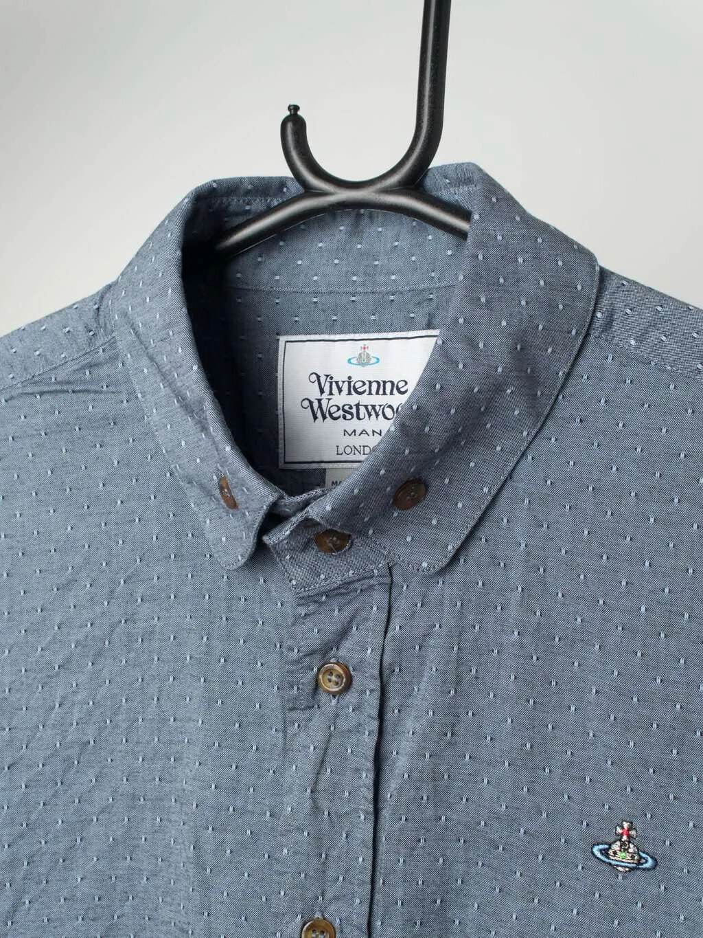 Vivienne Westwood blue long sleeve shirt – Medium / Large