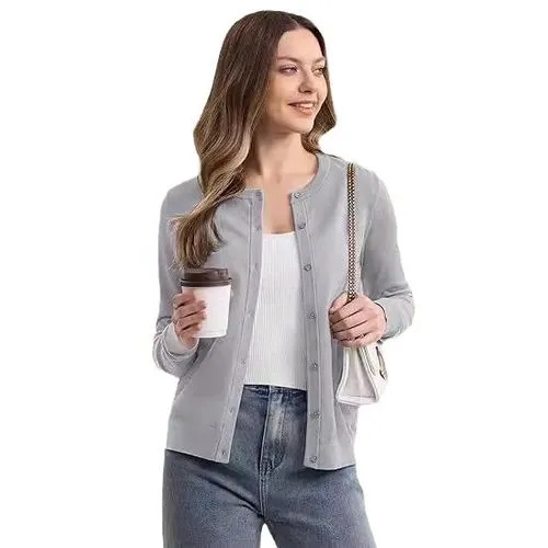 Women's Cardigan Long Sleeve Sweaters & Cardigans Button Casual Elegant Solid Color