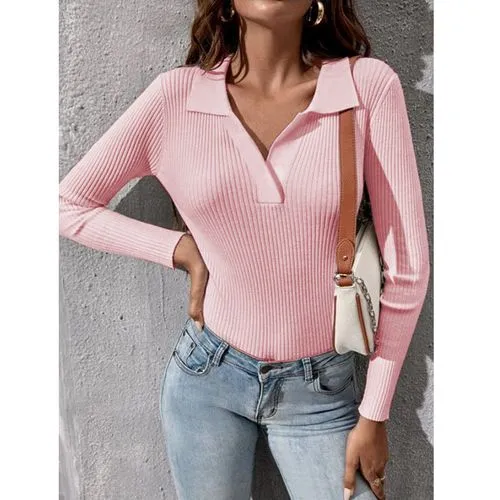 Women's Sweater Knitwear Long Sleeve Sweaters & Cardigans Casual Streetwear Solid Color