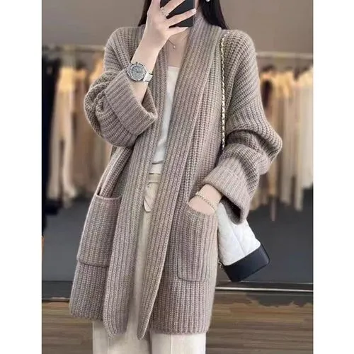 Women's Sweater Long Sleeve Sweaters & Cardigans Casual Solid Color