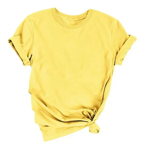 Women's T-shirt Short Sleeve T-shirts Casual Solid Color