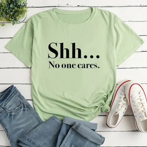 Women's T-shirt Short Sleeve T-shirts Printing Casual Letter