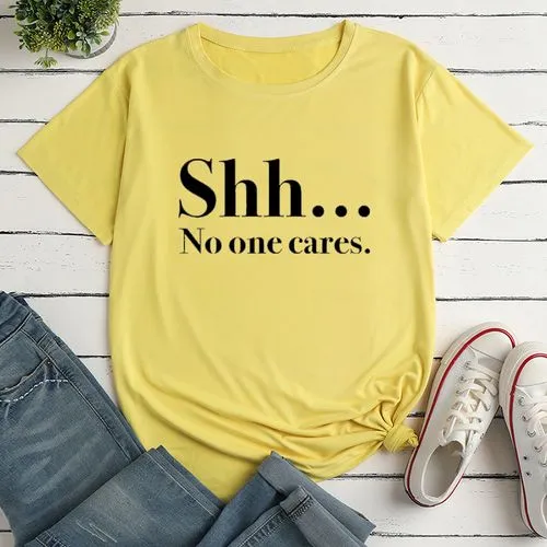 Women's T-shirt Short Sleeve T-shirts Printing Casual Letter