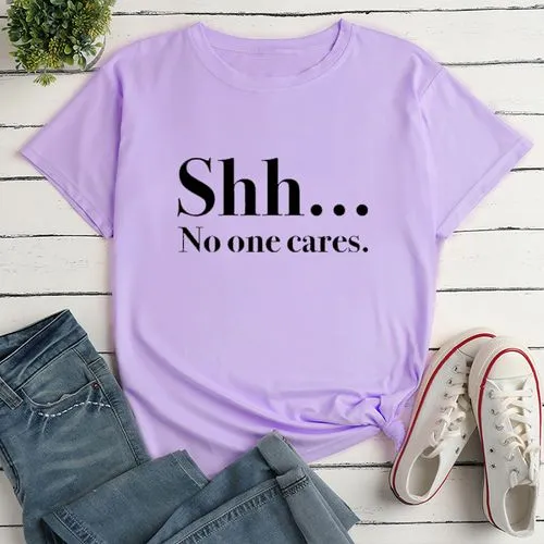 Women's T-shirt Short Sleeve T-shirts Printing Casual Letter