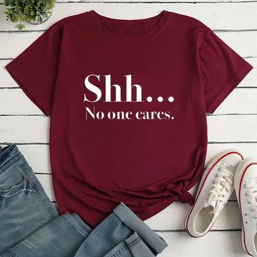 Women's T-shirt Short Sleeve T-shirts Printing Casual Letter