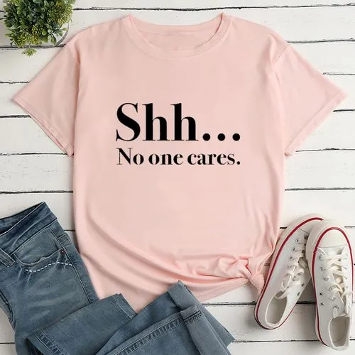 Women's T-shirt Short Sleeve T-shirts Printing Casual Letter