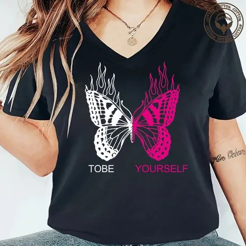 Women's T-shirt Short Sleeve T-Shirts Printing Simple Style Butterfly