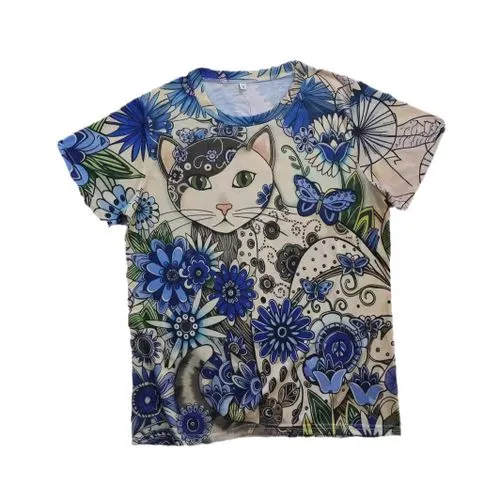 Women's T-shirt Short Sleeve T-Shirts Simple Style Cat