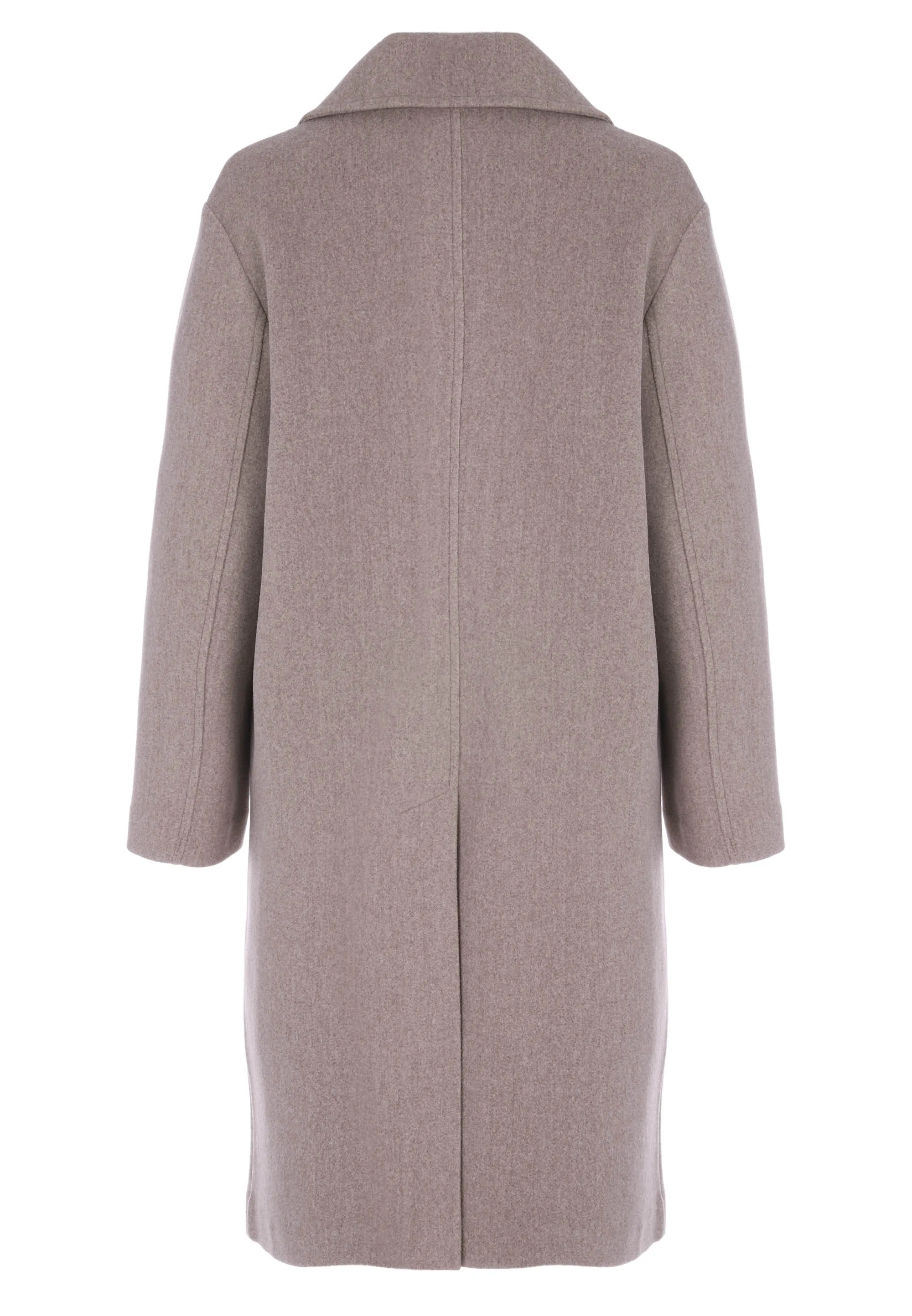 Womens Taupe Longline Formal Coat